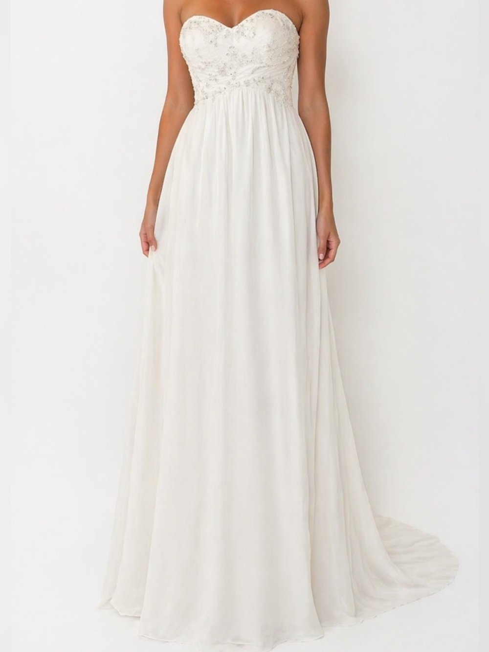 Strapless Sweetheart White Bridal Gown